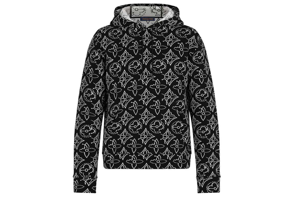 Pre-owned Louis Vuitton X Nba Strategic Flowers Quilted Hoodie Black/white