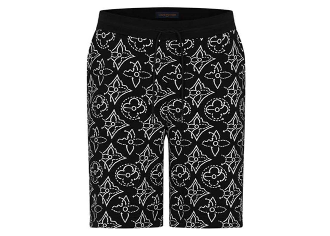Louis Vuitton x NBA Strategic Flowers Quilted Shorts Black/White 