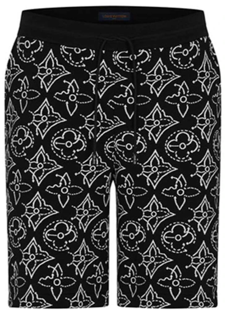 Louis Vuitton x NBA Strategic Flowers Quilted Shorts Black/White Uomo -  FW21 - IT