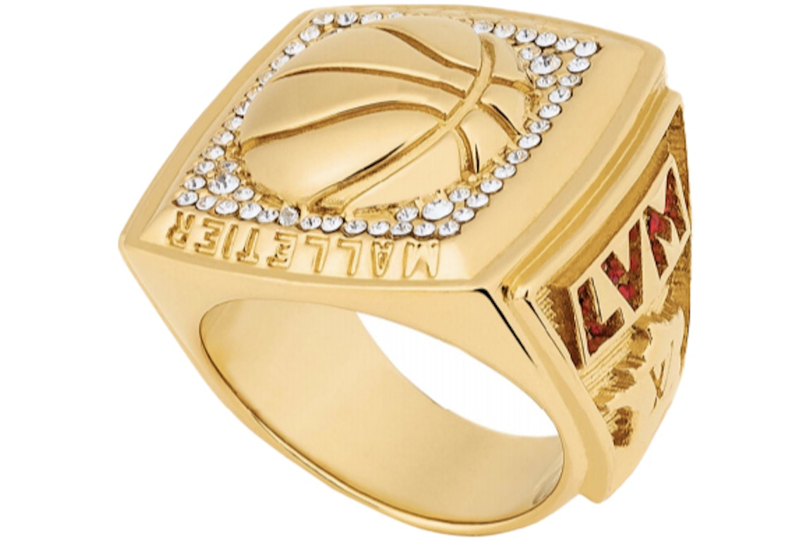 Pre-owned Louis Vuitton X Nba Trophy Ring Gold