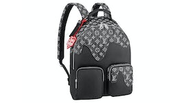 Louis Vuitton Virgil Abloh Blue and Neon Green Gradient Illusion Taurillon Multipocket Backpack Silver Hardware, 2022 (Like New)