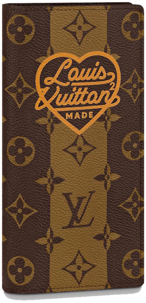 Louis Vuitton x Nigo Brazza Wallet Monogram Stripes Brown in Coated Canvas  with Gold-tone - US