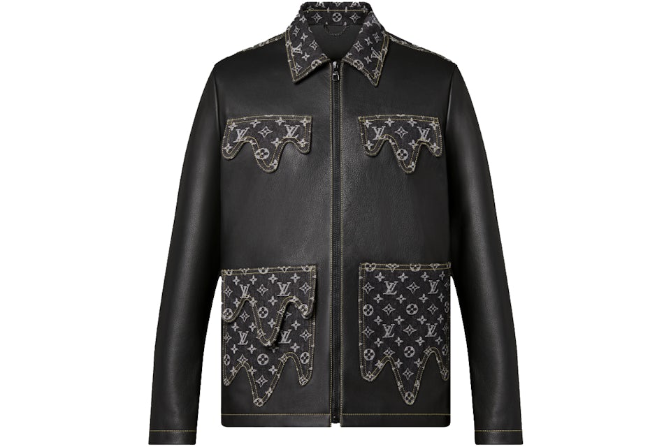 black leather louis vuitton jacket