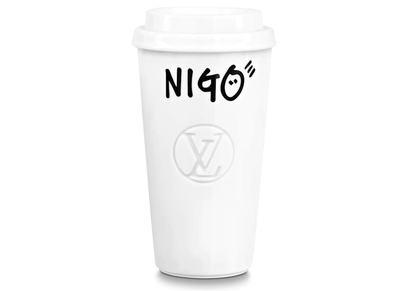 Louis Vuitton x Nigo Cup Monogram White in Porcelain/Cowhide