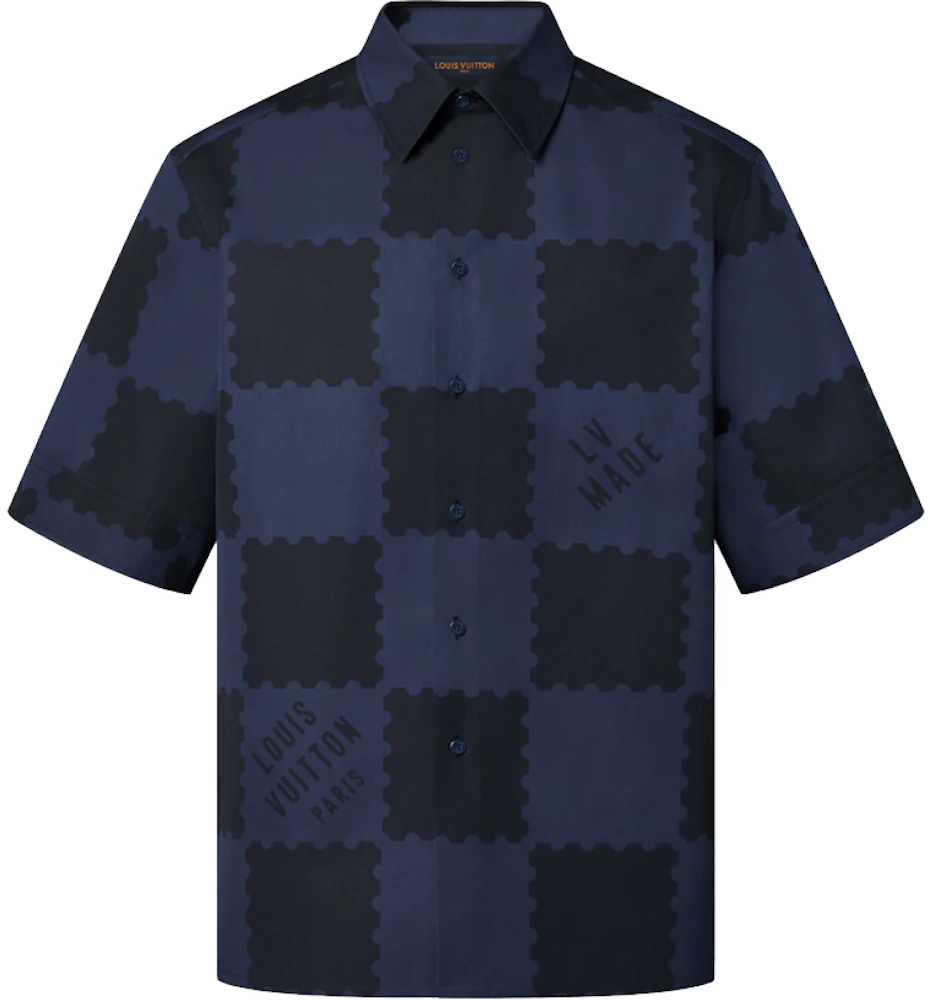 Louis Vuitton x Nigo Damier Shirt Dark Ocean Men's - FW21 - US