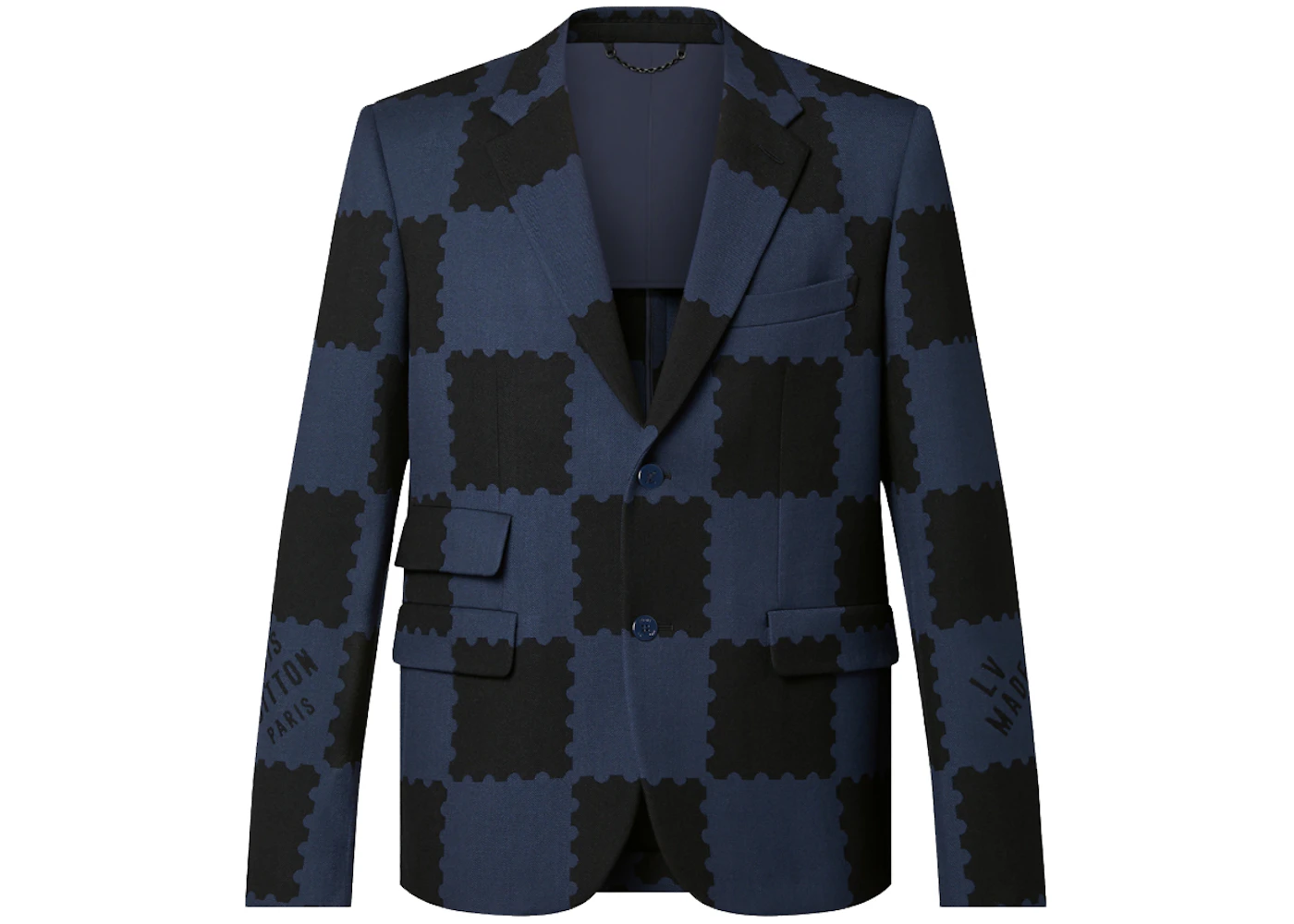 Louis Vuitton x Nigo Damier Suit Jacket Dark Ocean Men's - FW21 - US