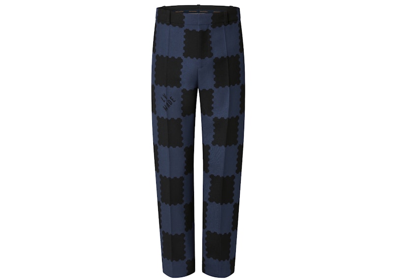 Louis Vuitton x Nigo Damier Suit Pants Dark Ocean Men's - FW21 - US