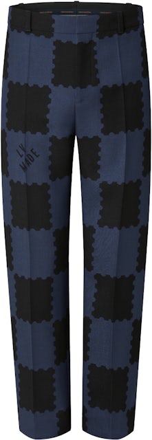 Louis Vuitton x Nigo Damier Suit Pants Dark Ocean Men's - FW21 - US
