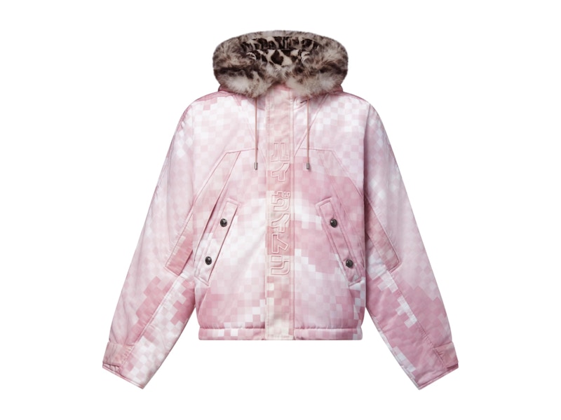 Louis Vuitton フード付きジャンパー Louis Vuitton x Nigo Damoflage Printed Puffer Jacket Pale