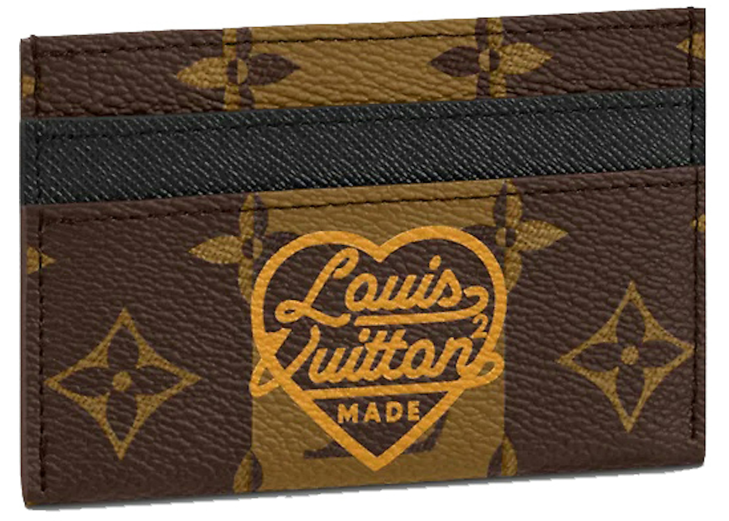 Louis Vuitton x Nigo Double Card Holder Monogram Stripes Brown in Coated  Canvas - US