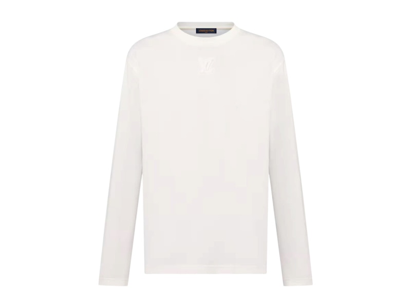 LV x NIGOコラボ Embroidered Long-Sleeved Shirt 関税込 Louis Vuitton x Nigo Embossed LV Long-Sleeved T-Shirt White