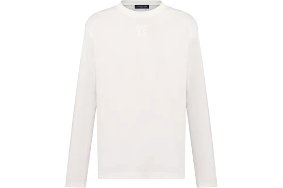 T-shirt a maniche lunghe Louis Vuitton x Nigo Embossed LV bianca