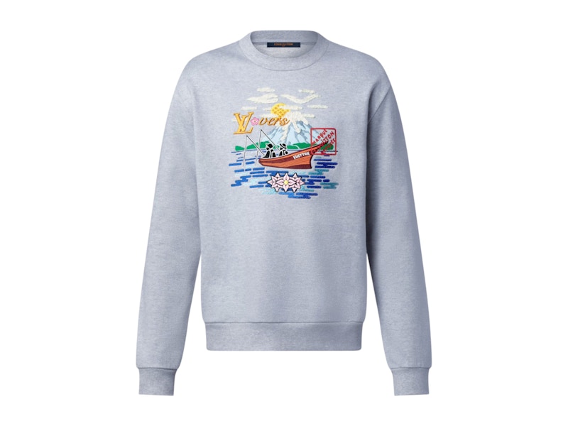 Louis Vuitton☆スウェット刺繍 Louis Vuitton x Nigo Embroidered Sweatshirt Dark Heather
