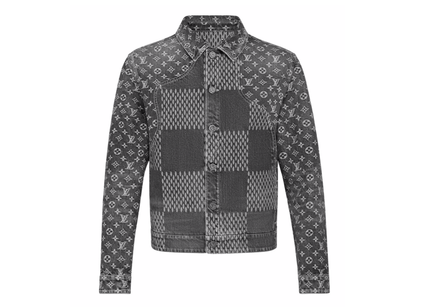 Louis Vuitton Black Monogram Jacquard Denim Jacket XL Louis Vuitton  TLC