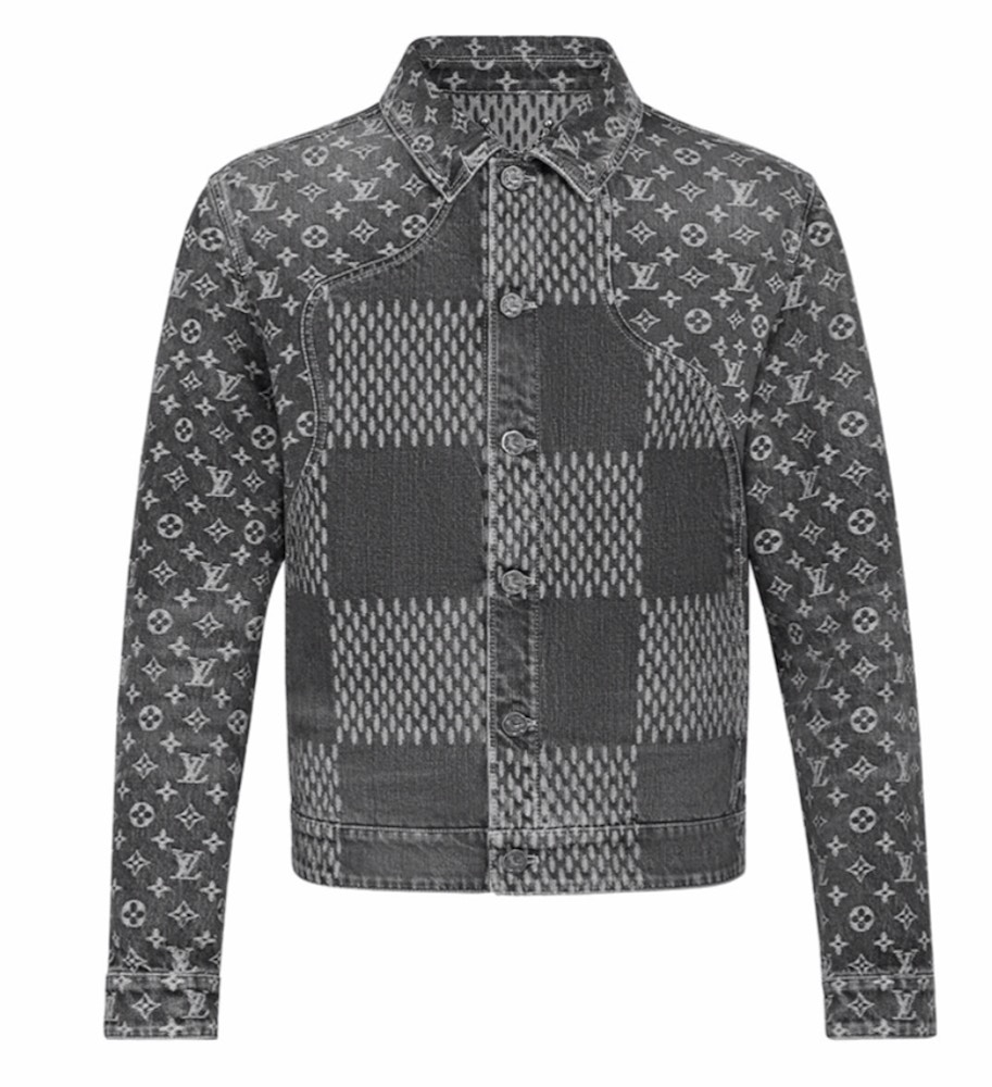 Louis Vuitton x Nigo Giant Damier Waves MNGM Denim Jacket Noir - SS20