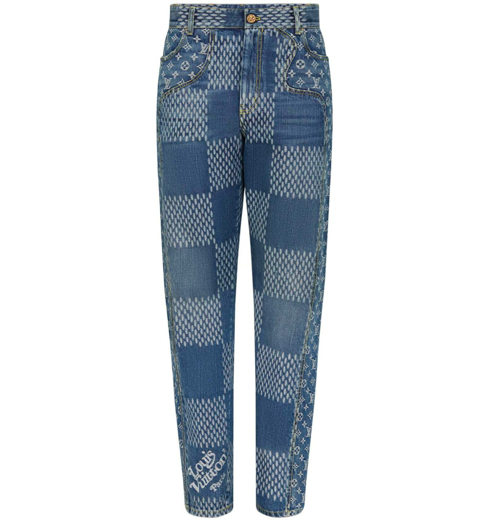Louis Vuitton x Nigo Giant Damier Waves MNGM Denim Pants Indigo