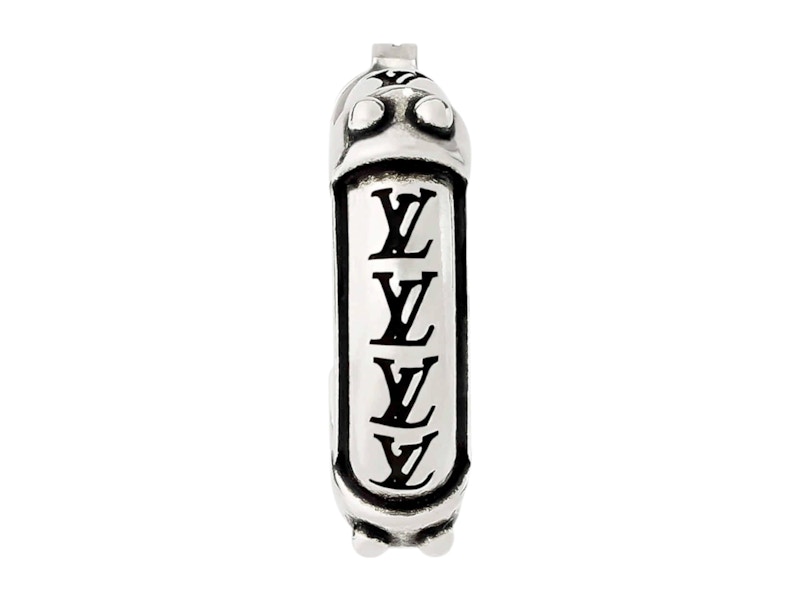 Nigoコラボ【Louis Vuitton】フープピアス クレオール LV ロジン Louis Vuitton x Nigo LV Lozine Hoop Earring Sterling Silver