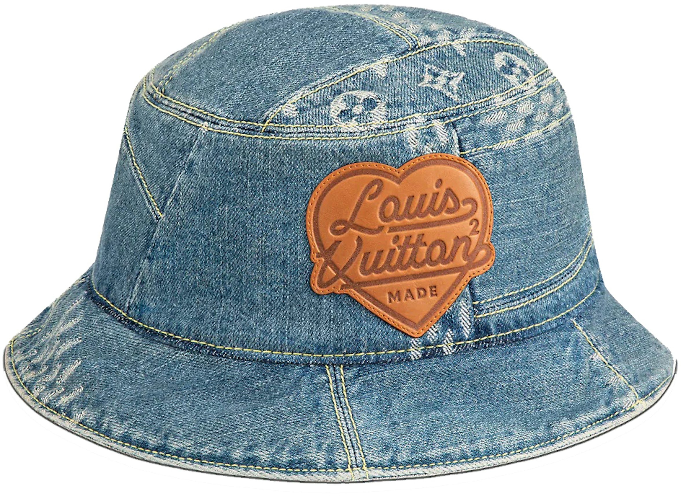 Louis Vuitton Damier Salt Skater Hat In Bleu Jean