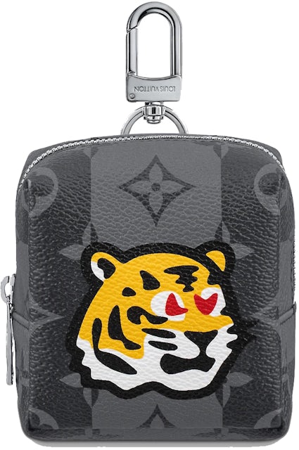 Louis Vuitton x Nigo LV Made Squared Pouch Bag Charm Monogram Stripes  Graphite in Coated Canvas with Silver-tone - GB