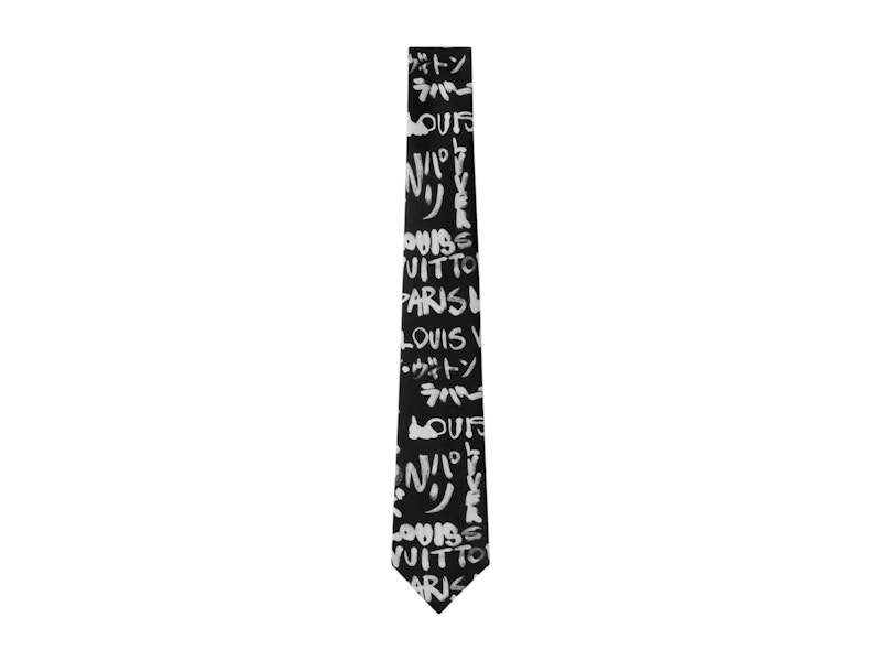 Pre-owned Louis Vuitton Men's X Nigo Lv Scribble Tie In Black