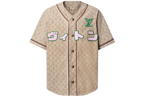 Louis Vuitton x Nigo Leather Baseball Shirt Beige Men's SS25 US