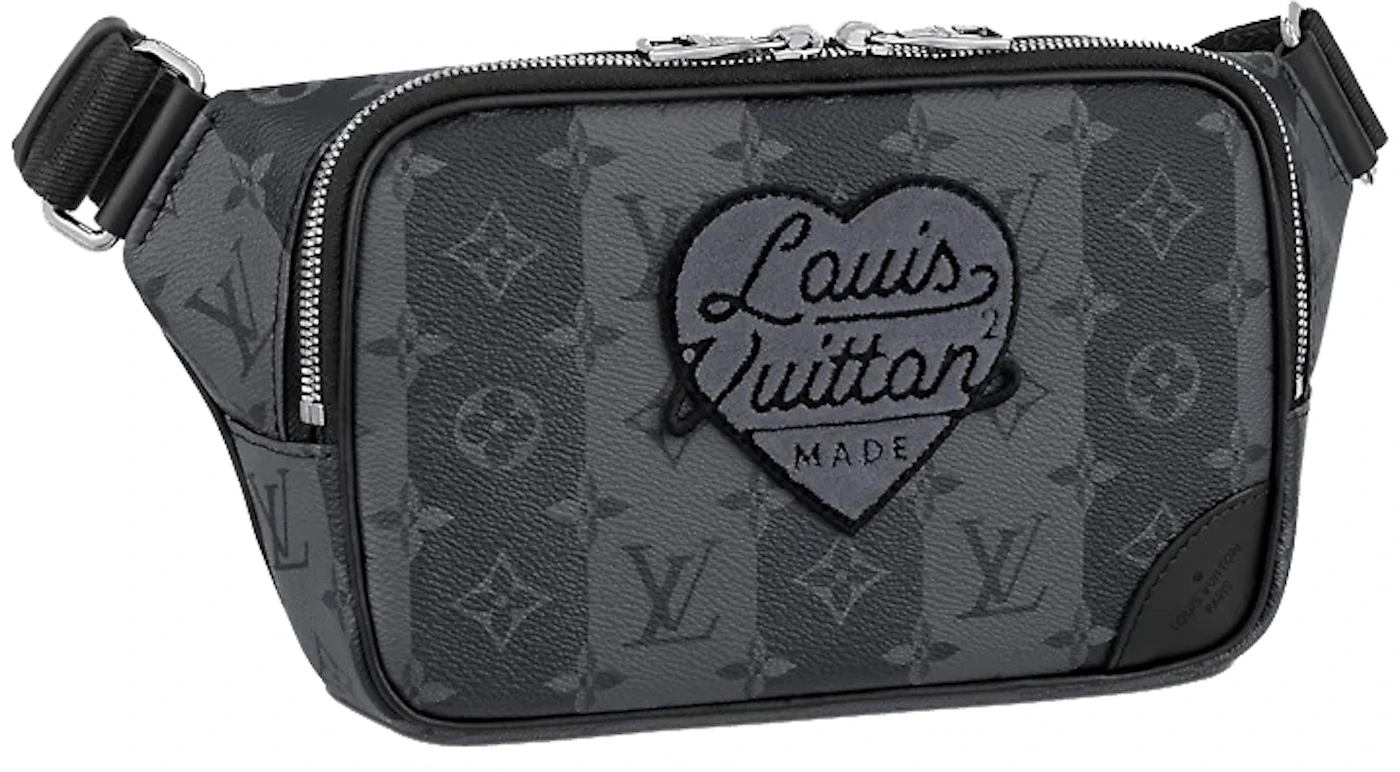 Louis Vuitton X Nigo Black/Grey Monogram Eclipse Stripes Heart