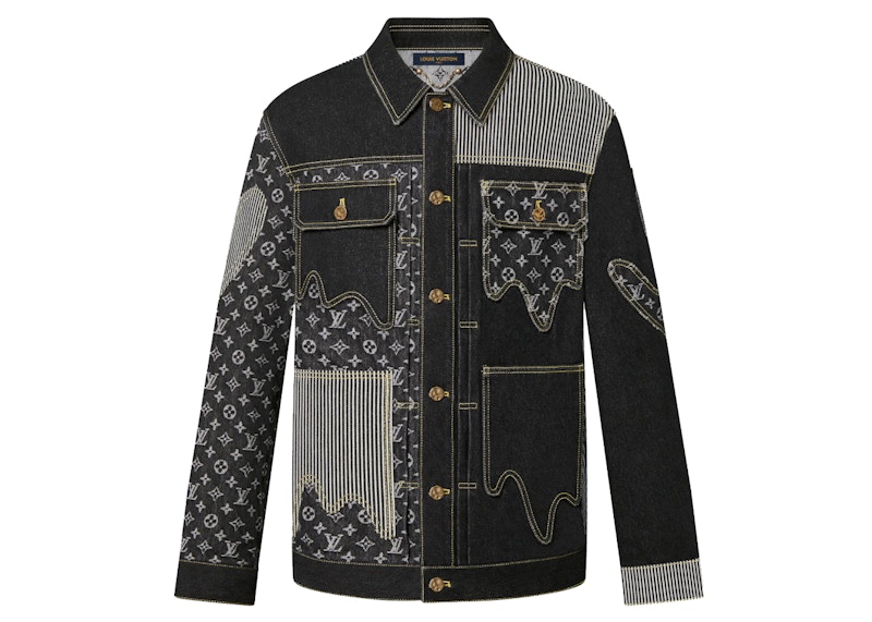 Louis Vuitton x Nigo Monogram Crazy Denim Workwear Jacket Black