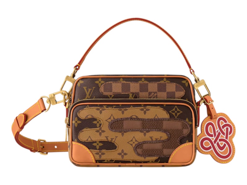 Louis Vuitton x Nigo Nil Shoulder Bag Brown in Canvas with