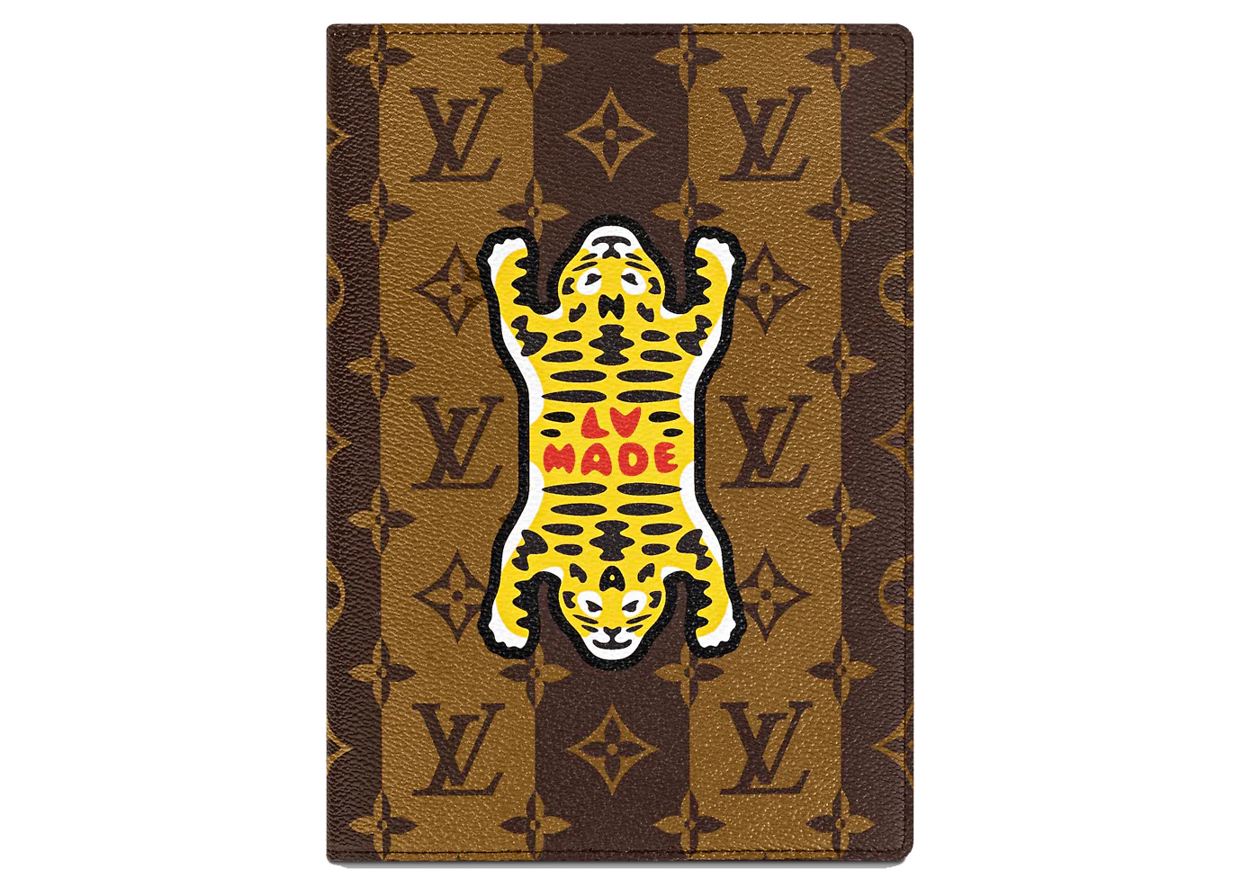 Louis Vuitton x Nigo Notebook Cover Monogram Stripes Brown in 