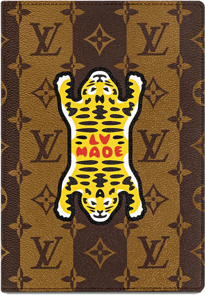 Louis Vuitton x Nigo Notebook Cover Monogram Stripes Brown in