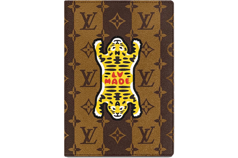 Louis Vuitton x Nigo Notebook Cover Monogram Stripes Brown in Coated Canvas  - US