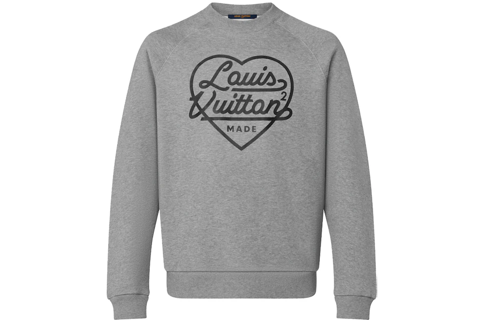 Louis Vuitton x Nigo Printed Heart Sweatshirt Light Grey