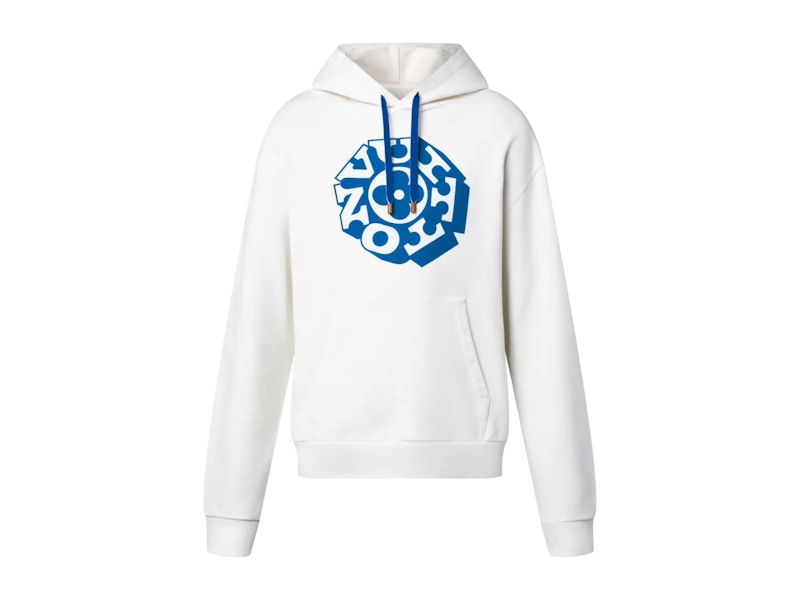 Louis Vuitton x Nigo Printed Signature Hoodie Milky White
