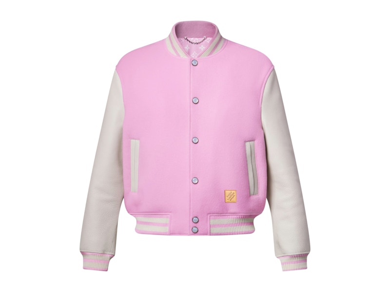LV x NIGOコラボ Signature Leather Varsity Jacket 関税込 Louis Vuitton x Nigo Signature Leather Varsity Jacket Pale