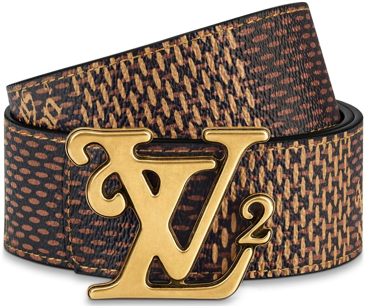 Louis Vuitton x Nigo Squared Reversible Belt Damier Ebene Giant 40mm Brown