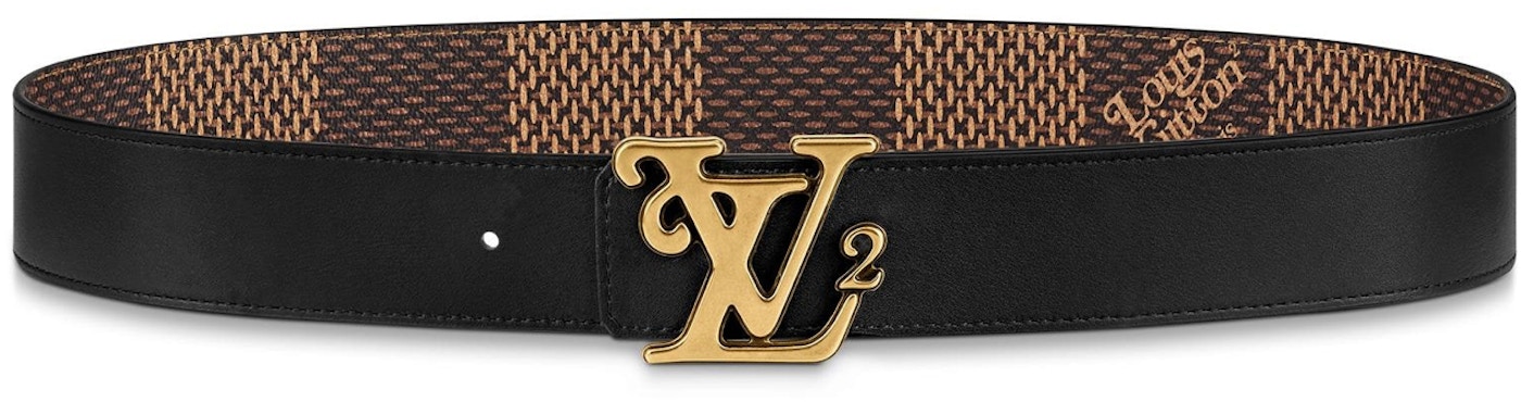 Louis Vuitton x Nigo Squared Reversible Belt Damier Ebene Giant 40MM ...