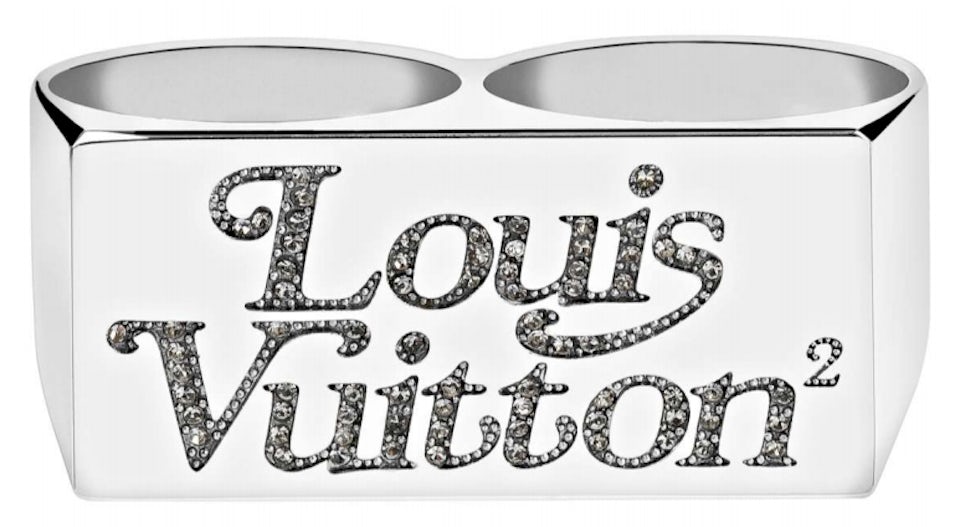 Louis Vuitton x Nigo Squared Strass Double Ring Silver in Silver Metal with  Silver-tone - TW