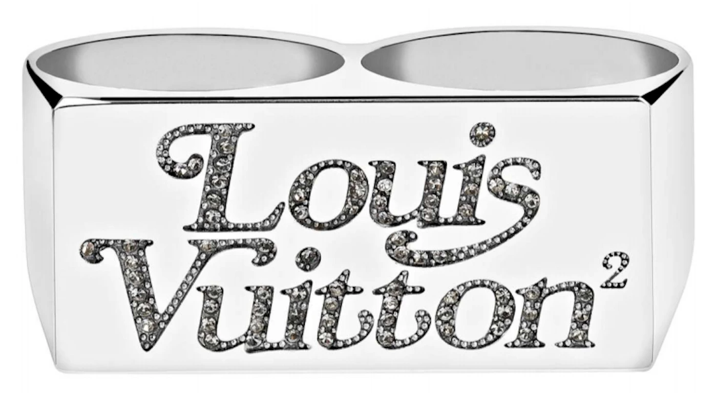 Louis Vuitton Monogram Play Fleurs Ring, Silver, M