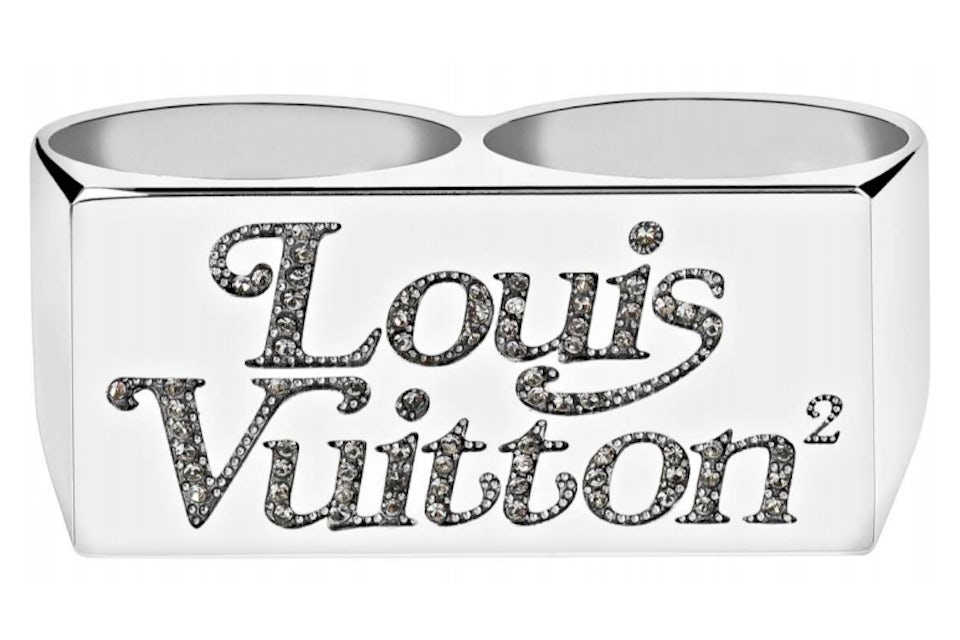 Louis Vuitton x Nigo Squared Strass Double Ring Silver in Silver Metal with  Silver-tone - US
