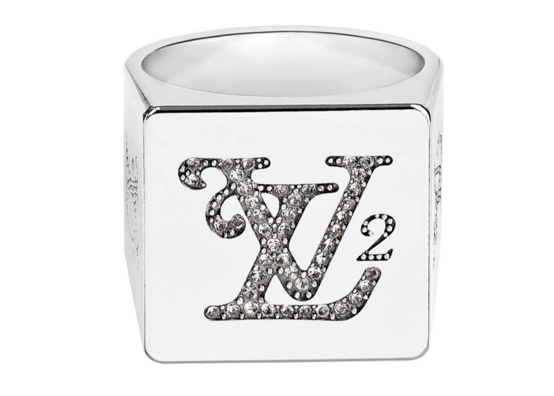 Louis Vuitton x Nigo Squared Strass Ring Silver in Silver Metal