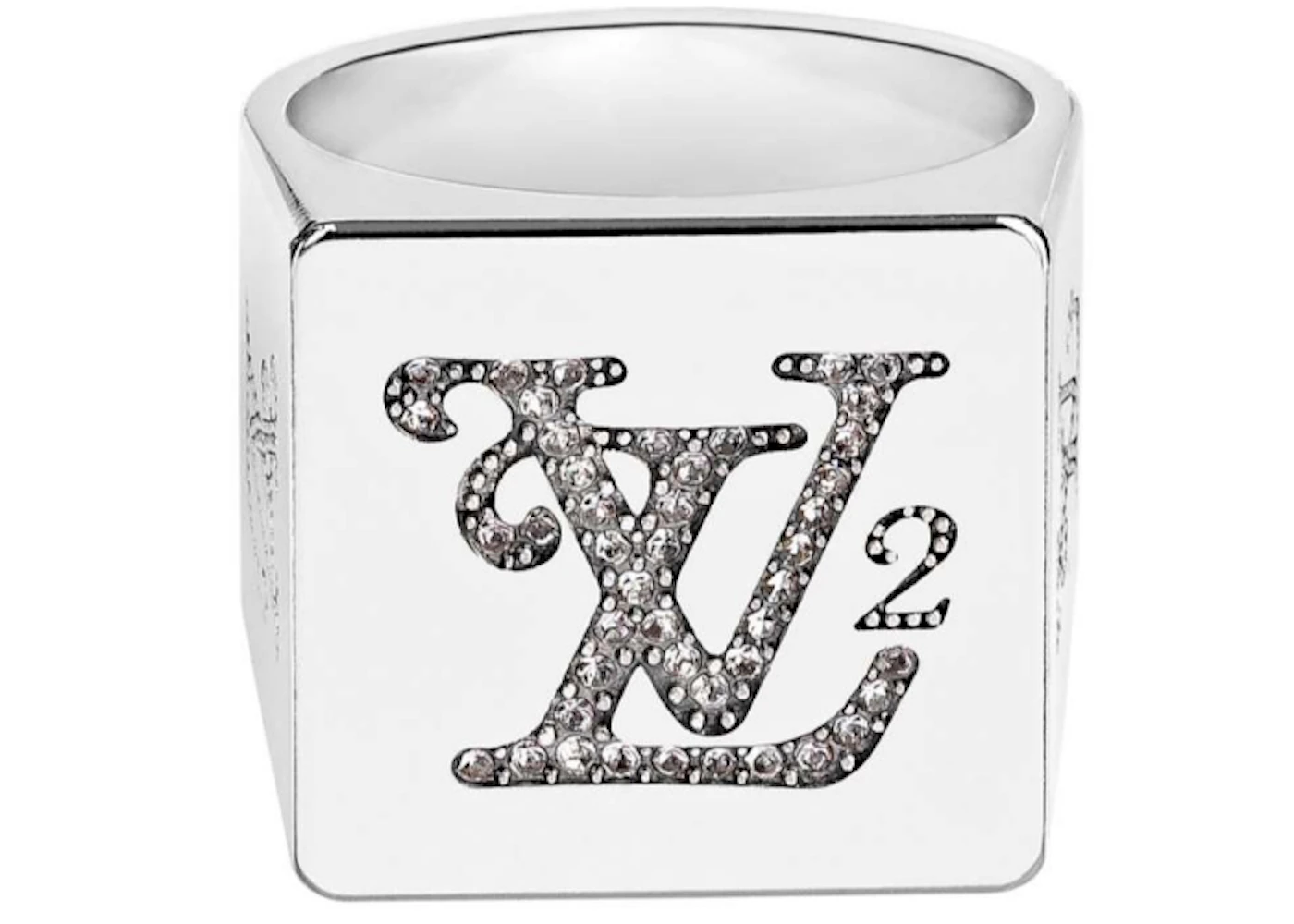Louis Vuitton Monogram Play Fleurs Ring, Silver, M