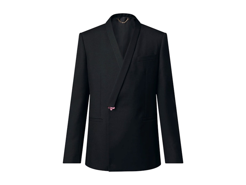 Pre-owned Louis Vuitton Men's X Nigo Tailored Kimono Doublebreasted Jacket In Black