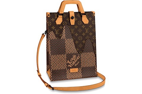 Louis Vuitton x Nigo Tote Damier Ebene Giant Mini Brown in Coated