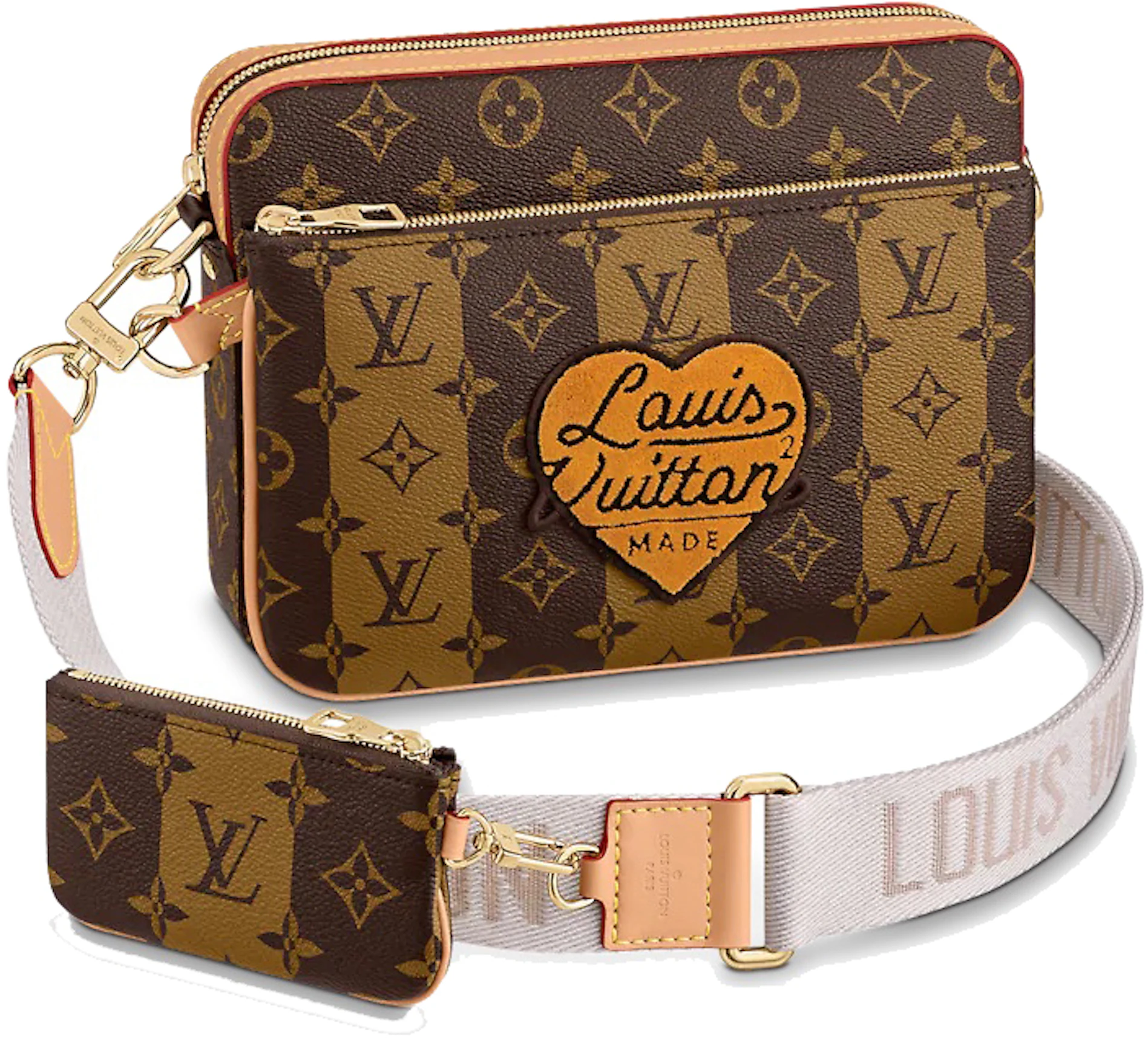 Louis Vuitton Trio Messenger Stripes Brown in Coated Canvas with Gold-tone US
