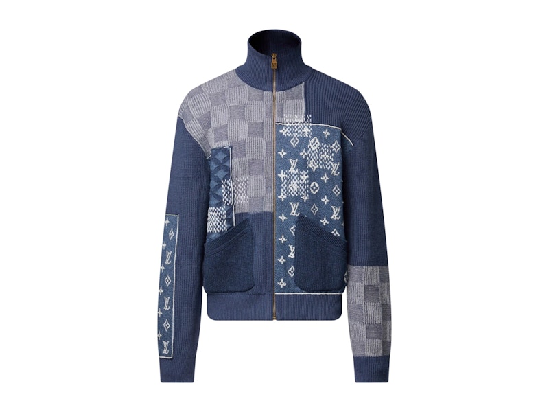 【NIGOコラボ /シックに】Louis Vuitton ボンバージャケット Louis Vuitton x Nigo Patchwork Denim Bomber Jacket Indigo