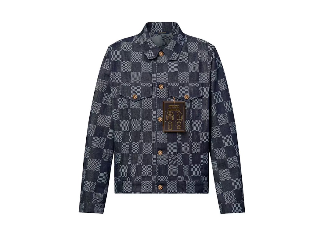 Pre-owned Louis Vuitton X Something In The Water Va Is For Lovers Embroidered Jacket Blue Denim