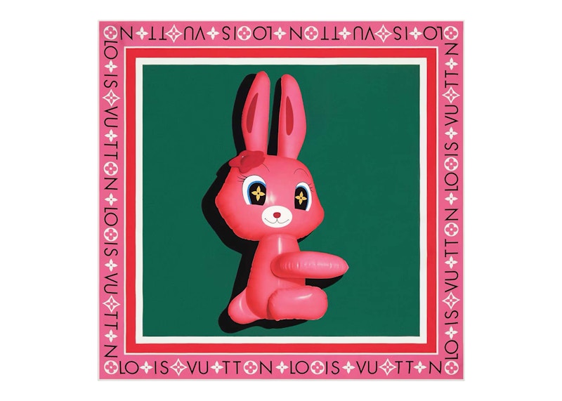 【期間限定特価】 Yitian Sun x Vuitton Louis Animogram Pink 90 Square Rabbit 手提げ・レッスンバッグ・入園グッズ