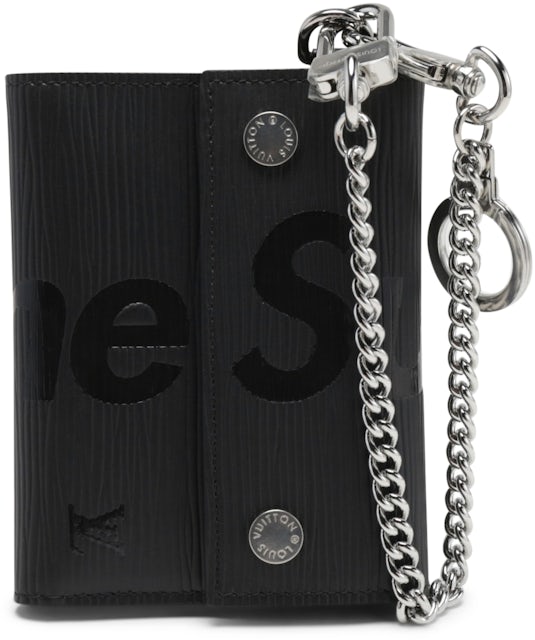 Louis Vuitton x Supreme Black Epi Leather Slender Wallet