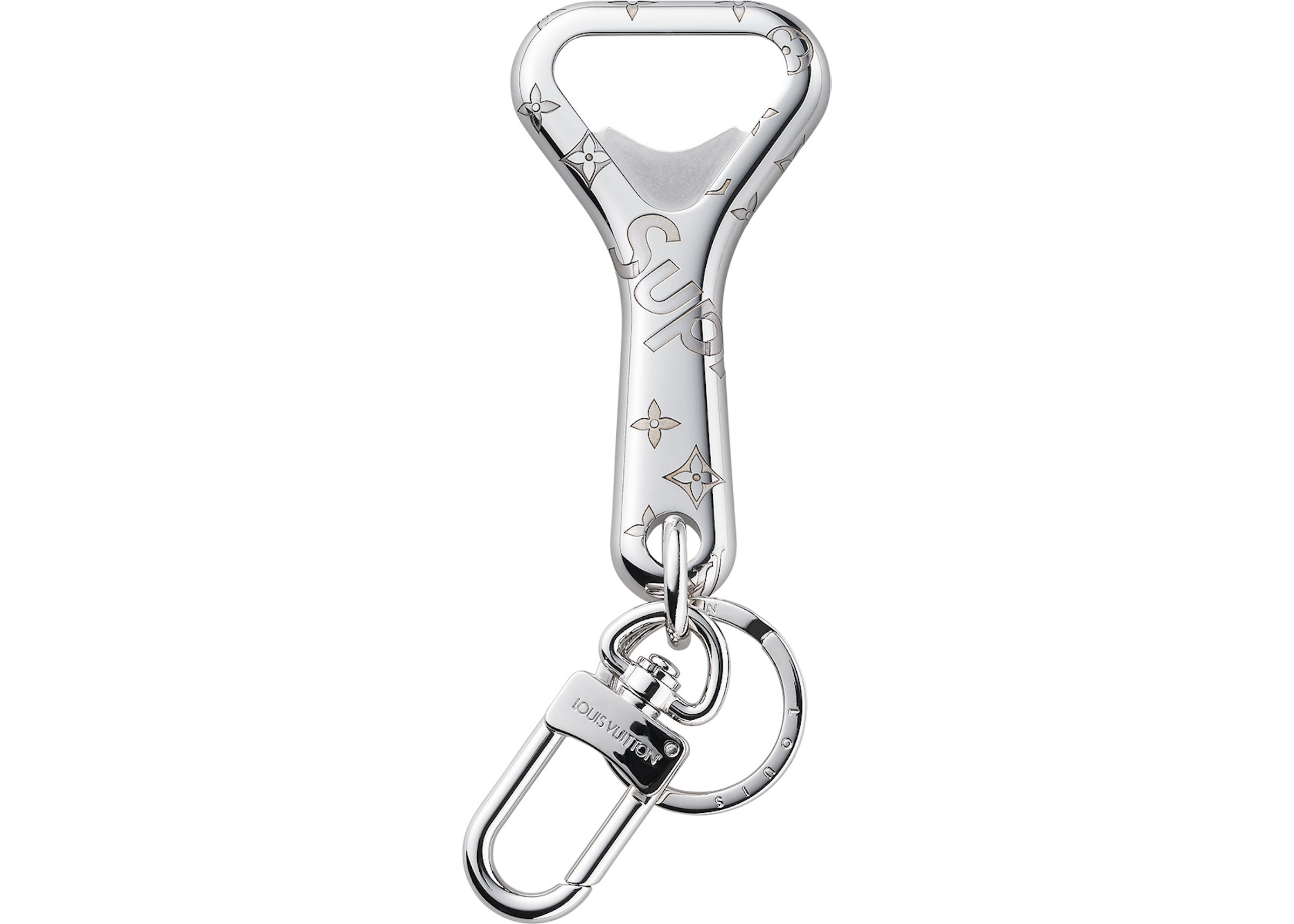 LOUIS VUITTON Leather Keychain Charm Limited Edition Supreme MP2074
