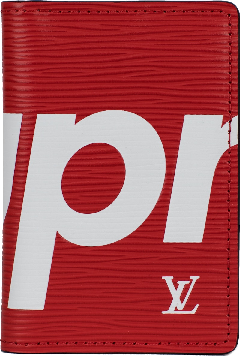 Louis Vuitton x Supreme Pocket Organizer Epi Red